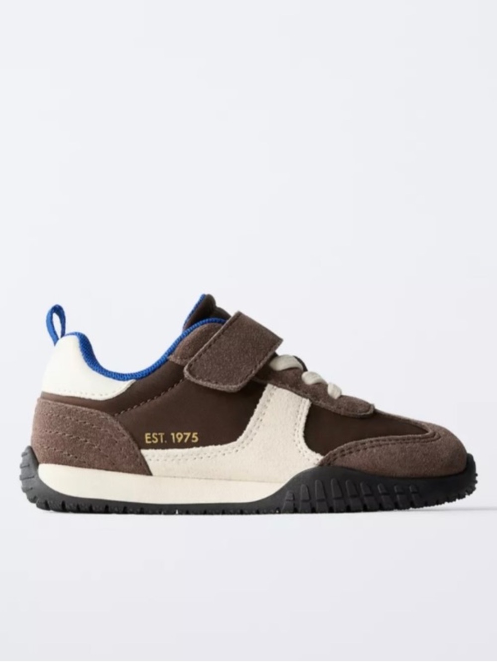 Zara Kids Brown & Blue Suede Sneaker sz 28